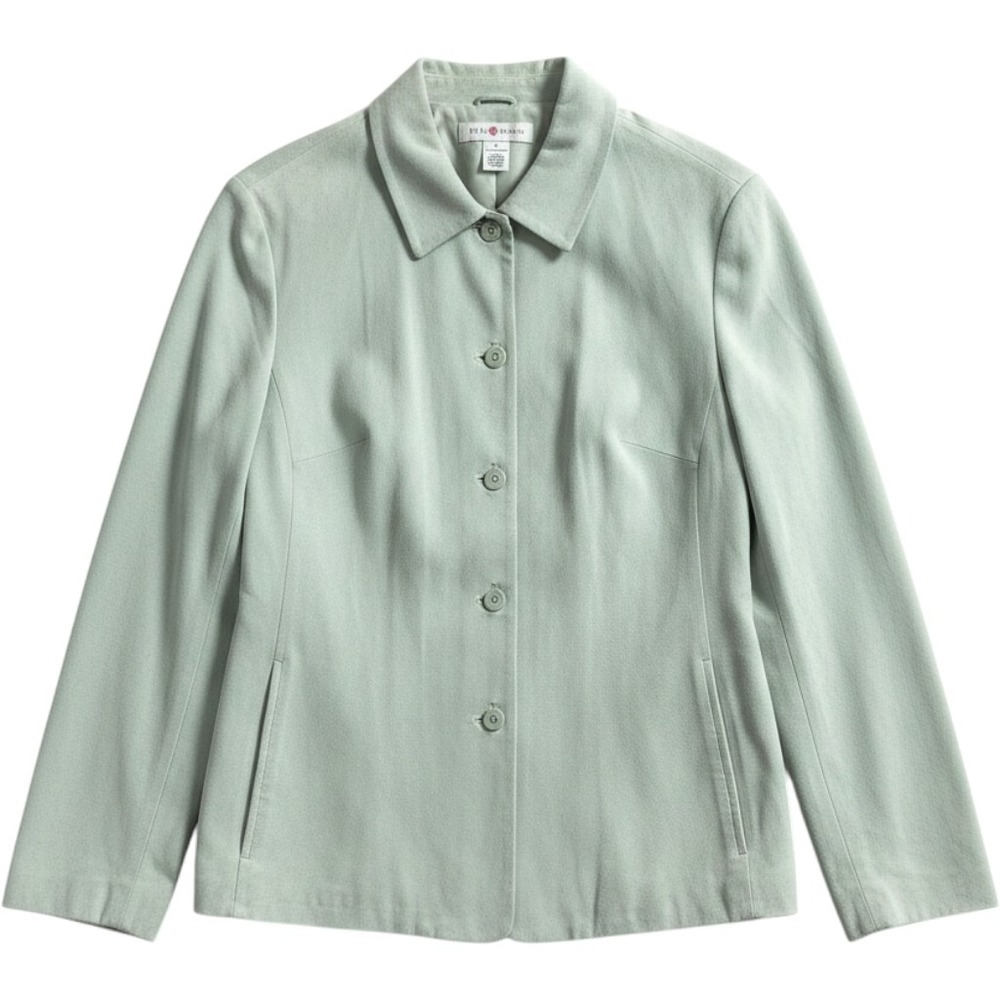 Real Clothes VTG Suede Leather Saks Fifth Avenue Green Retro Jacket Womens 12